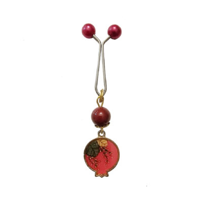 Decorative U-Shaped Steel Hair Pins with Pomegranate Design – Glamorous Hair Accessories for Elegant Hairstyles