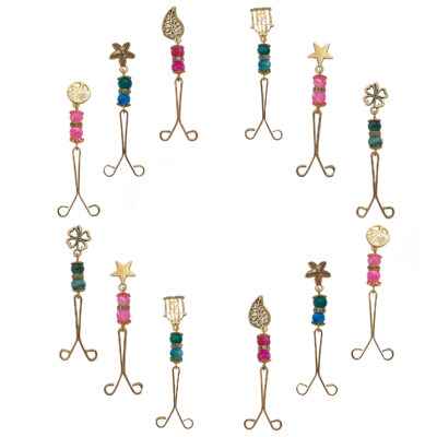 Decorative U-Shaped Steel Hair Pins with Beaded Pendants – Glamorous Hair Accessories for Elegant Updos, Set of 12