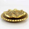 Handcrafted Golden Pottery Incense Holder – Bird Design
