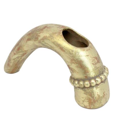 Handcrafted Pottery Incense Sculpture Figurative Sculptural Horns Design