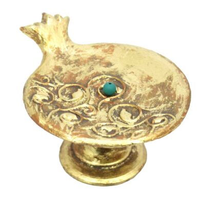 Handcrafted Pottery Incense Holder Artistic Pomegranate Design with Base