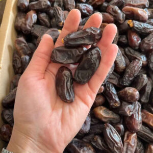 Organic Iranian Rabbi Dates – Premium Long Semi-Dried Black Dates – 5000g