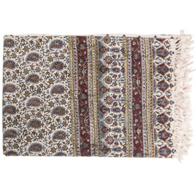 Iranian Tablecloth: Isfahan's Traditional Kalamkari Block Print Iblue