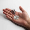Islamic Keychain Steel - Elegant Al Hussain Calligraphy