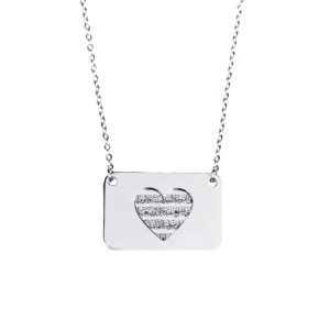 Islamic Steel Necklace with Ayat al-Kursi Envelope Design Medallion