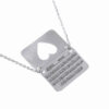 Islamic Steel Necklace with Ayat al-Kursi Envelope Design Medallion
