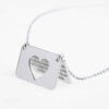 Islamic Steel Necklace with Ayat al-Kursi Envelope Design Medallion