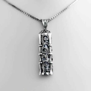 Islamic Silver Pendant with Imam Jawad Hirz Muslim jewelry