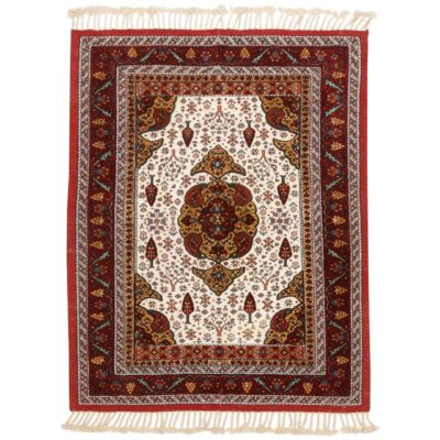 Red Khorasan Medallion Kilim Rug - Authentic Handwoven Persian Wool