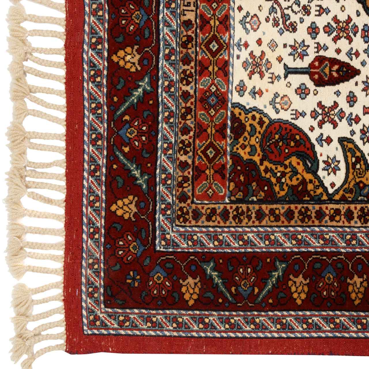 Red Khorasan Medallion Kilim Rug – Authentic Handwoven Persian Wool