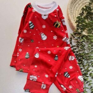 Kid’s Sweatshirt & Pants Set with Santa Claus Design