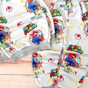 Kid’s Sweatshirt & Pants Set with Super Mario Design White