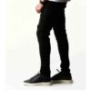 Long Length Jeans in Black Slim Fit for Daily Wear