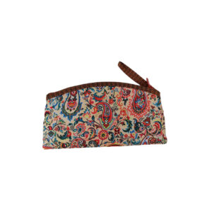 Persian Makeup Bag in Paisley Termeh Fabric for Organizing Cosmetics