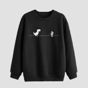 Men’s Crewneck Sweatshirt Cotton Black Model Offline Game