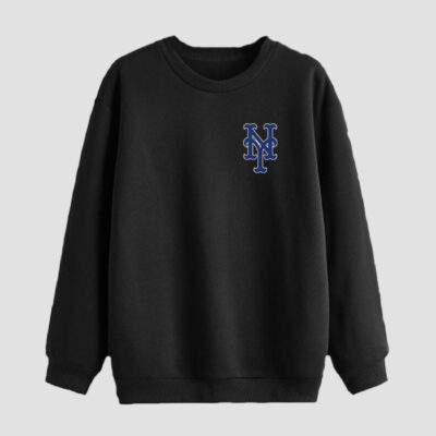 Men's Black Cotton Crew Neck Sweatshirt for Cold Weather Casual and Everyday Wear