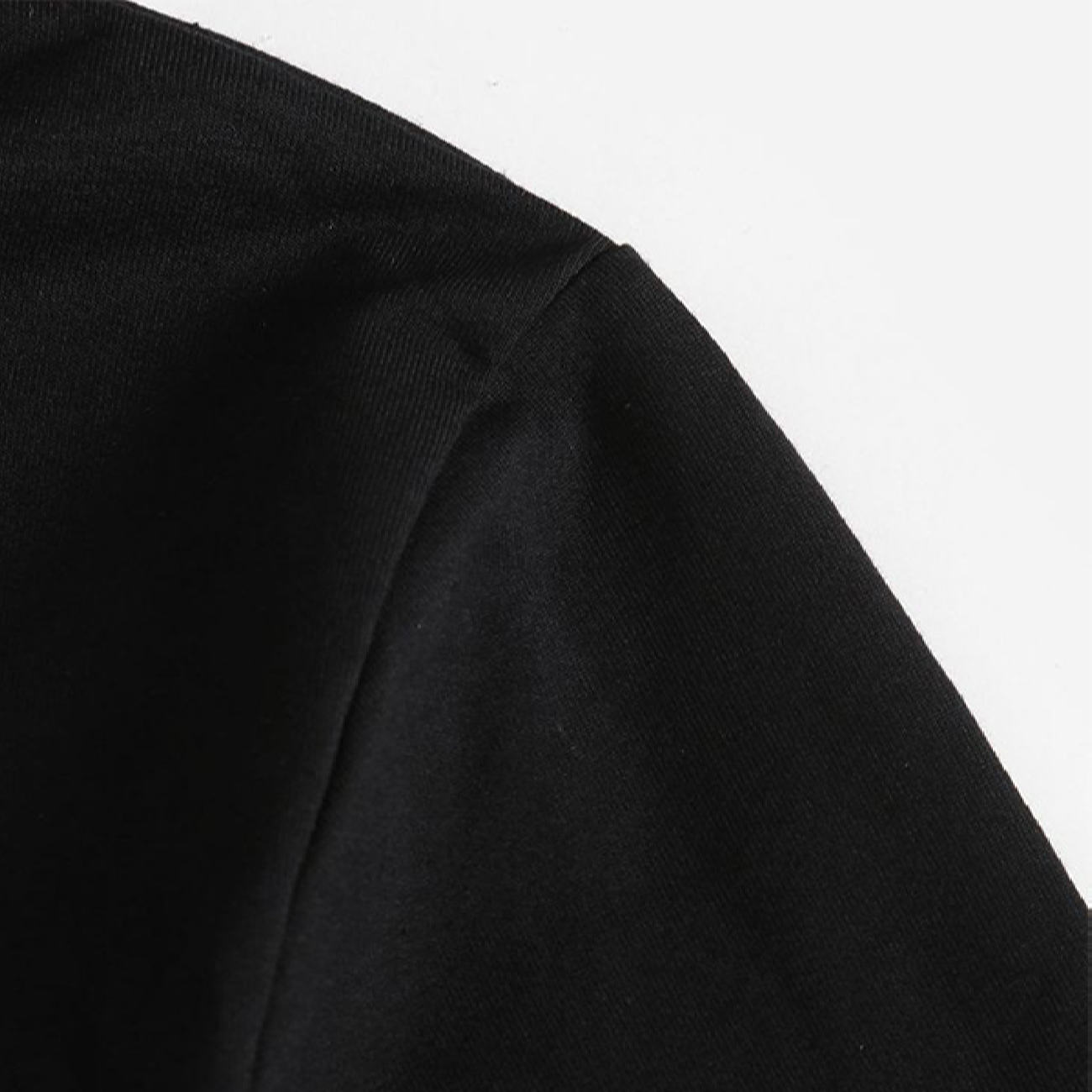 Men’s Crewneck Sweatshirt Cotton Black for Cold Seasons