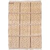 Original Handwoven Persian Kheshti Gabbeh Rug - Brick Wall Design Cream Wool