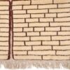 Original Handwoven Persian Kheshti Gabbeh Rug - Brick Wall Design Cream Wool