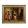 Hand-Knotted Persian Pictorial Rug from Tabriz Depicting Arturo Ricci Poetry Evening