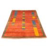 Authentic Handwoven Persian Minimalist Gabbeh Rug - Geometric Red Wool