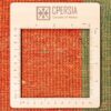 Authentic Handwoven Persian Minimalist Gabbeh Rug - Geometric Red Wool