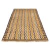 Authentic Handwoven Persian Striped Gabbeh Rug in Cream - Wool Blend