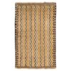 Authentic Handwoven Persian Striped Gabbeh Rug in Cream - Wool Blend