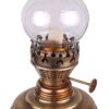 Persian Kerosene Oil Lamp with Golden Metal Base