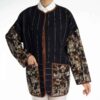 Persian Manto Black & Brown with Front Pockets for Women