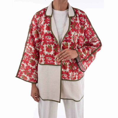 Lightweight Persian Loose Fit Linen Blazer Manto with Chic Casual Style
