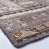 Vintage Persian Hand-Knotted Patchwork Carpet Geometric Brown