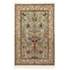 Hand-Knotted Persian Isfahan Rug (Flower Vase Design Style) - Light Green Silk & Wool