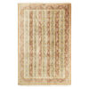 Hand-Knotted Persian Qom Silk Rug (All-over Floral Boteh Paisley) - Light Brown