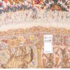 Hand-Knotted Persian Tabriz Rug (Lachak Toranj Floral Medallion) - Cream Silk & Kork