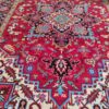 Hand-Knotted Persian Tabriz Heriz Rug (Classical Floral Medallion) - Red Wool