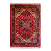 Hand-Knotted Persian Tabriz Heriz Rug (Classical Floral Medallion) - Red Wool