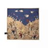 Persian Silk Mini Scarf for Women - Luxe & Vibrant Motif Razm