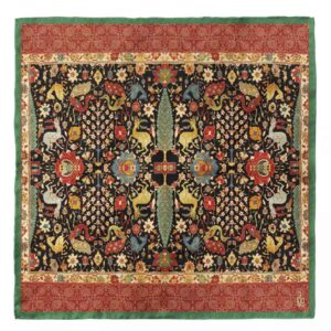 Persian Mini Head Scarf for Women – Luxe & Vibrant Traditional Print Motif