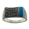 Persian Silver Ring for Men with Neyshabur Turquoise