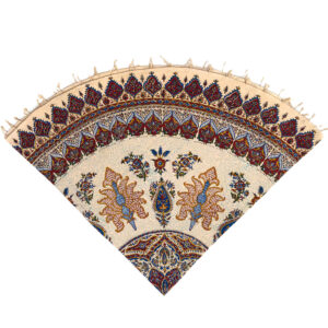 Handmade Persian Tablecloth – Isfahan Round Block-Print