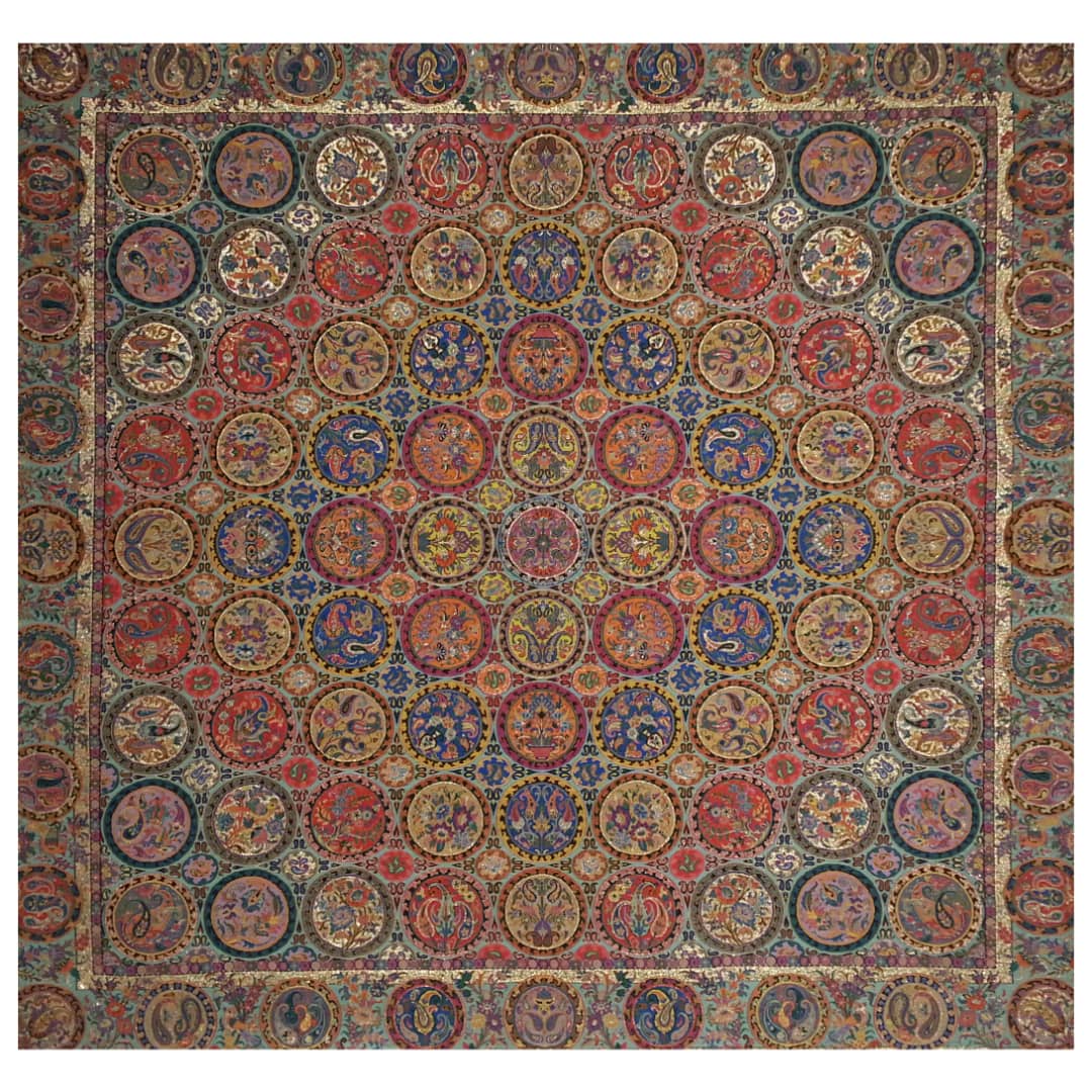 Persian Termeh Tablecloth Luxurious with Floral Pattern Sahand