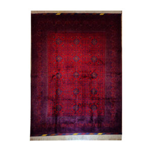 Hand-Knotted Persian Baluchistan Tribal Rug (Geometric Medallion) – Red Kork Wool