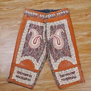 Persian Zoorkhaneh Athletic 3/4 Pant with Termeh Fabric & Leather