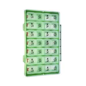 Weekly Pill Organizer with 4 Daily Reminders and Farsi Labels