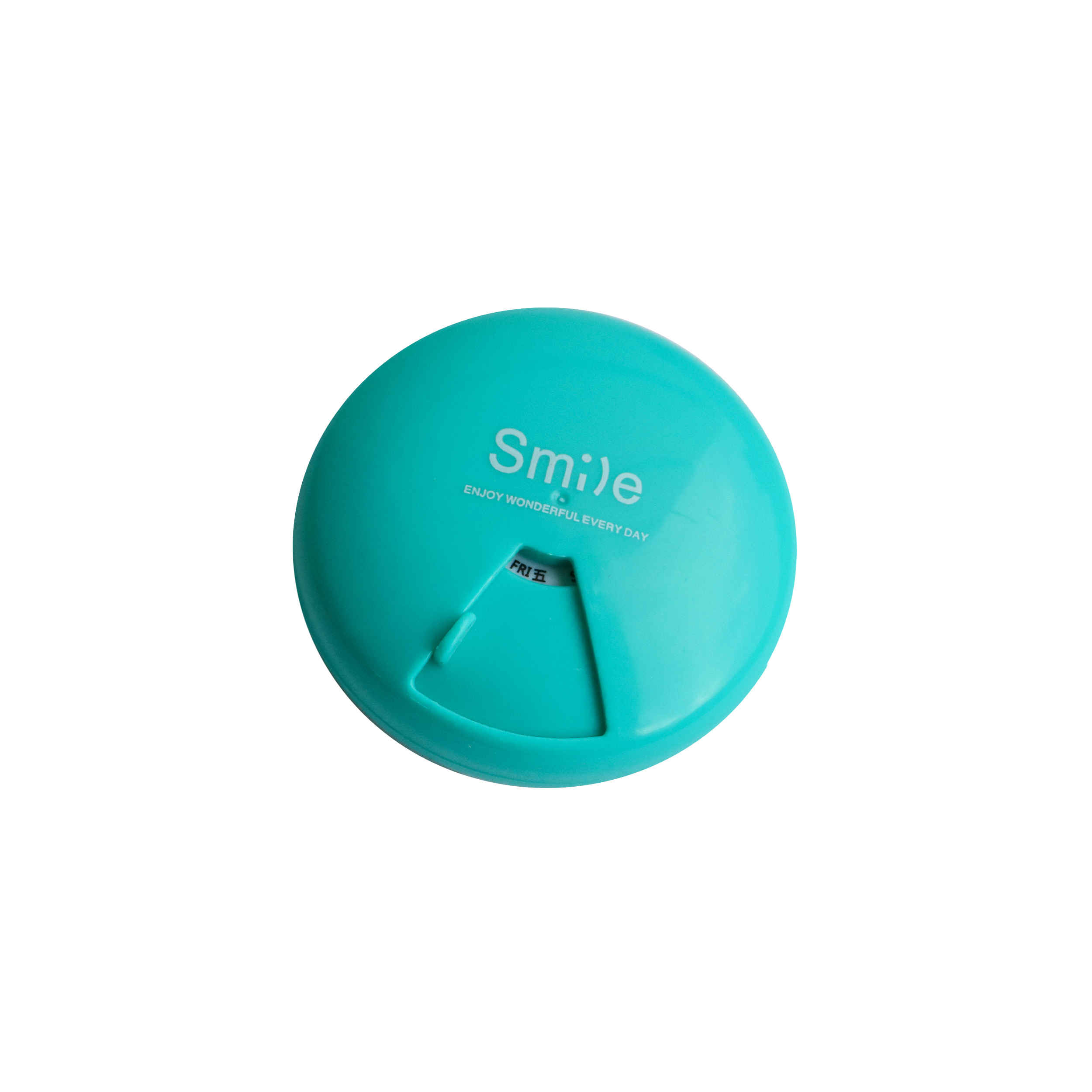 Round Weekly Pill Organizer with Farsi Labels