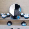 Pottery Haft-seen Set with Evil Eye Pattern Suitable for Nowruz