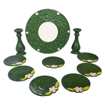 Pottery Haft-seen Set with Mirror Suitable for Nowruz