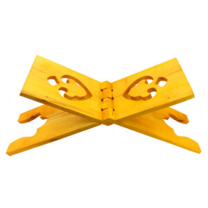 Foldable Wooden Quran Rehal Stand Holder with Islamic Design