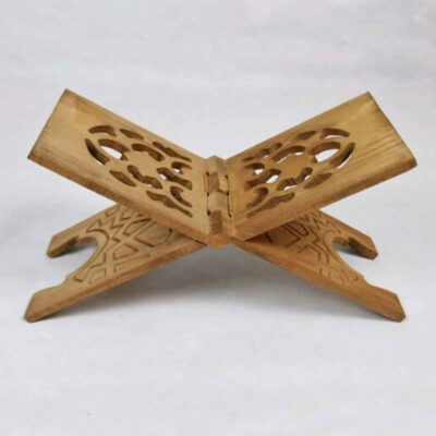 Foldable Wooden Quran Stand Rehal – Traditional X-Shaped Quran Book Stand
